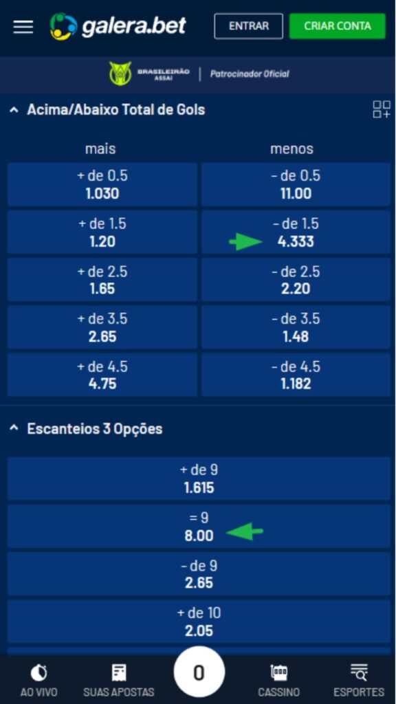 bilhete de aposta galerabet