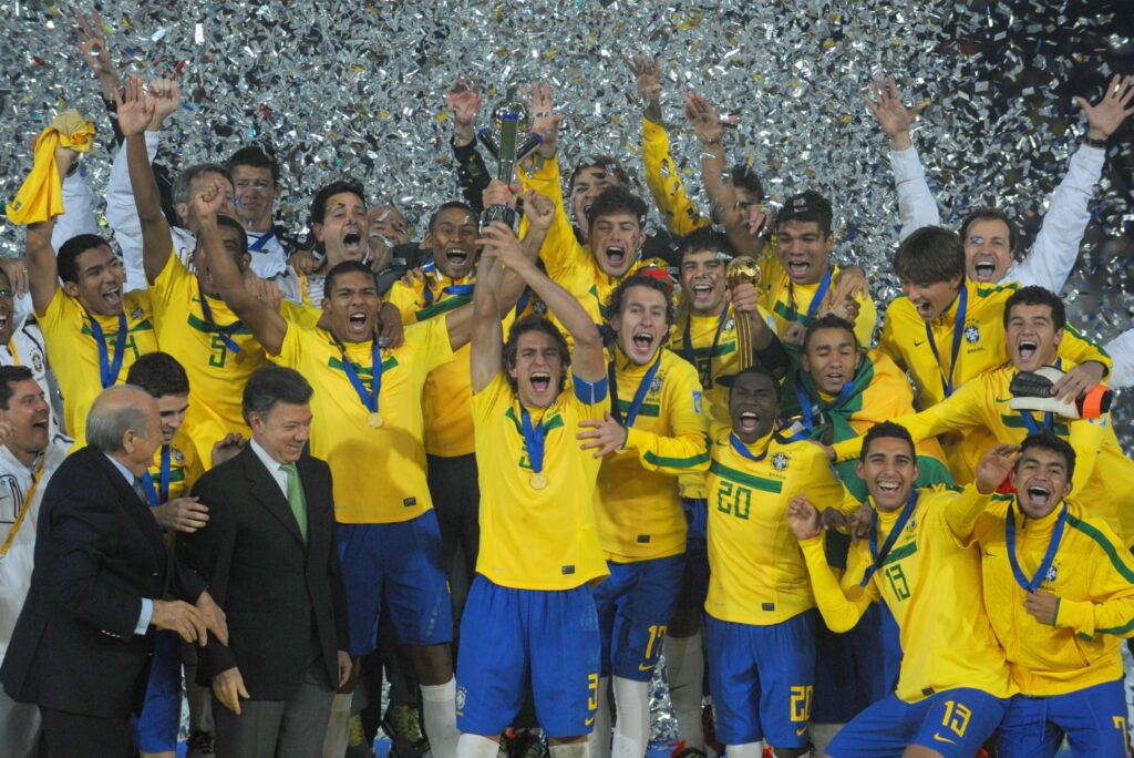 brazilian players celebrate with their t scaled