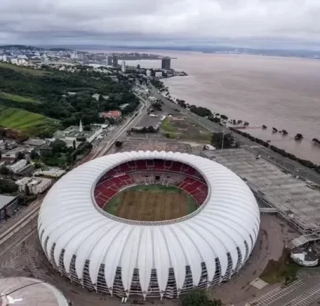 Complexo Esportivo Beira Rio do Internacional Afetado pelas Inundações