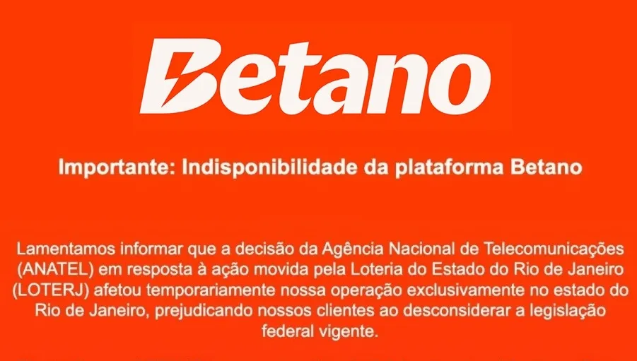 bloqueio site da Betano